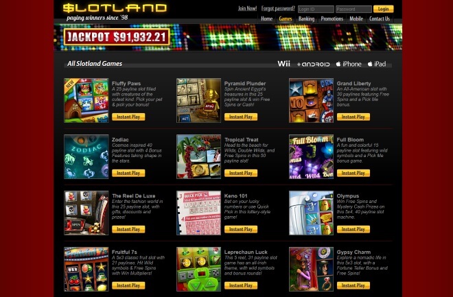 Slotland online casinos